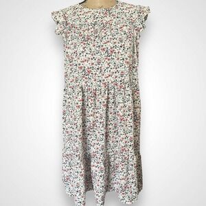 HAYDEN LOS ANGELES White Purple Pink Floral Short Sleeve Dress | NWOT